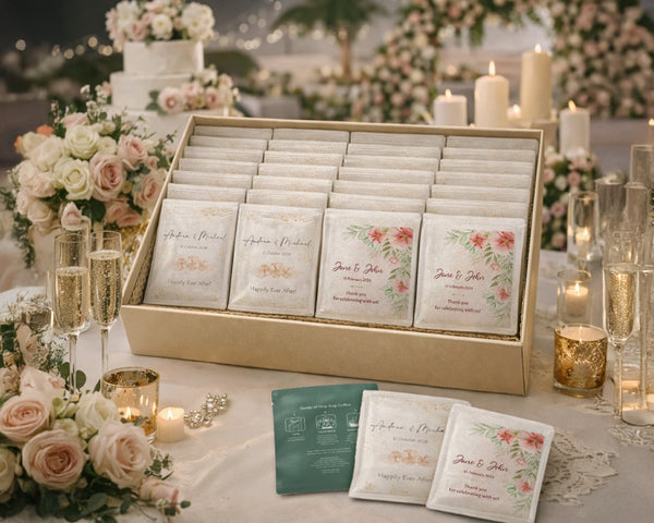 Personalised Wedding Favours - Nutty Delight Drip Bag Coffee (Pre-Order)
