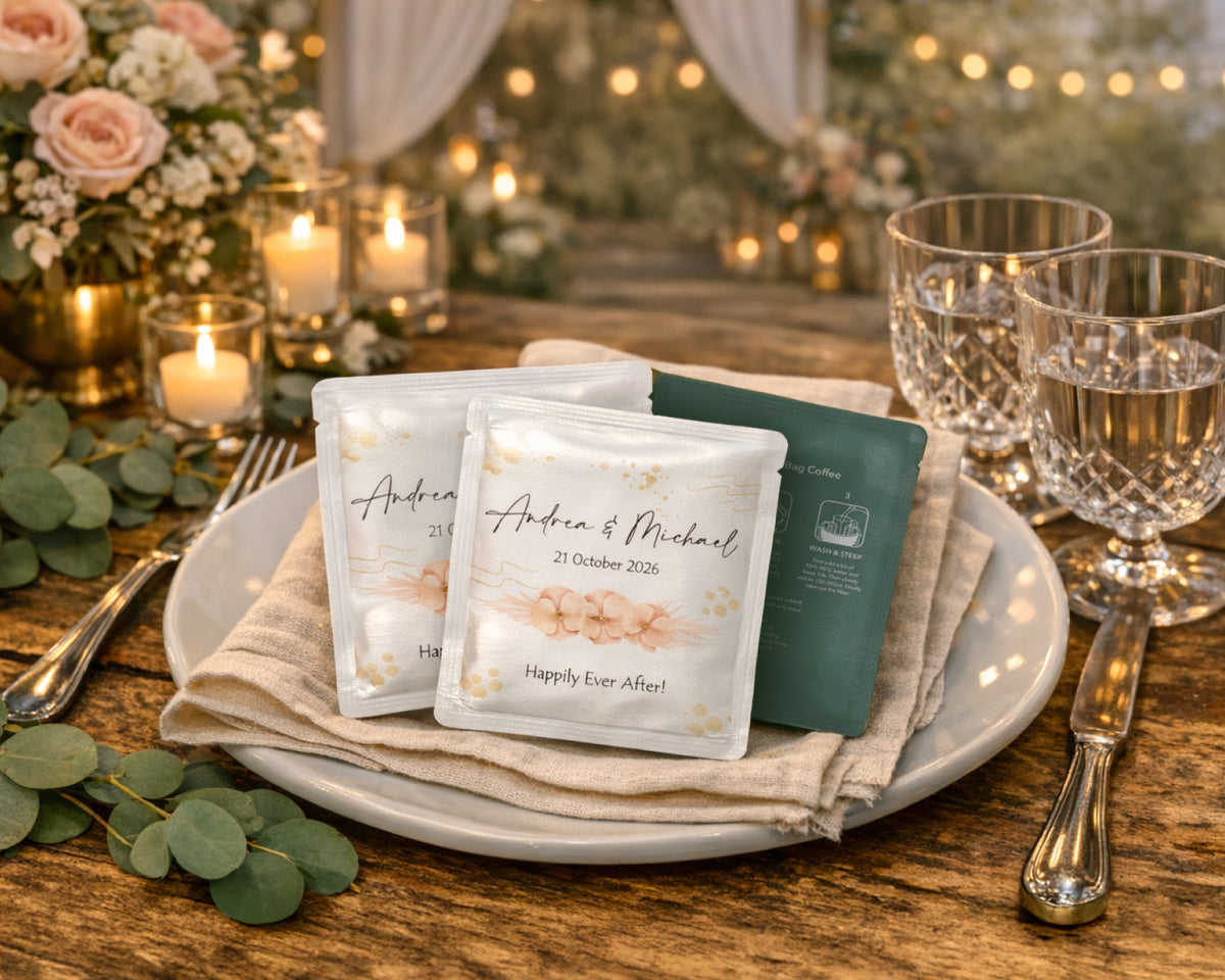 Personalised Wedding Favours - Nutty Delight Drip Bag Coffee (Pre-Order)